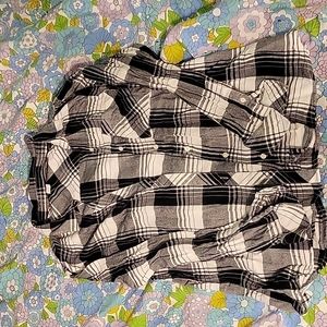 GAP black and white button down flannel